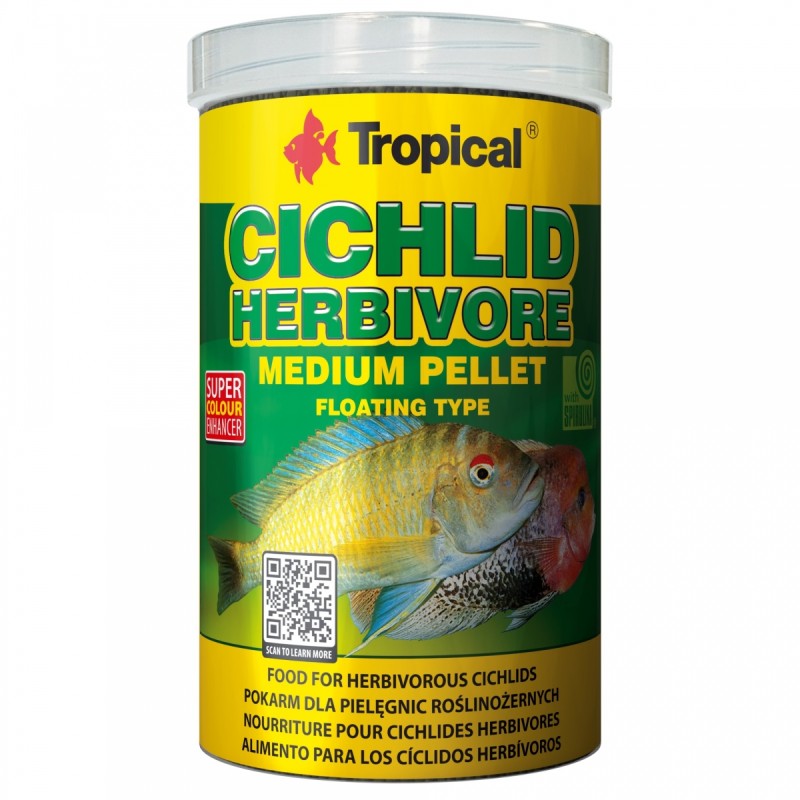 Cichlid Herbivore Medium Pellet 1000ml / 360g