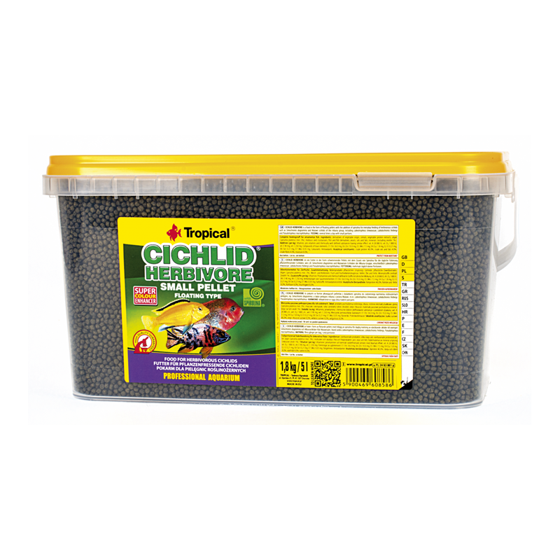 Cichlid Herbivore Small Pellet 5l / 1,8kg