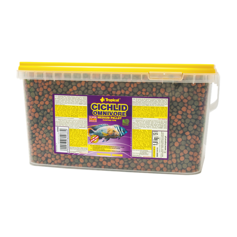 Cichlid Omnivore Medium Pellet 5l / 1,8kg