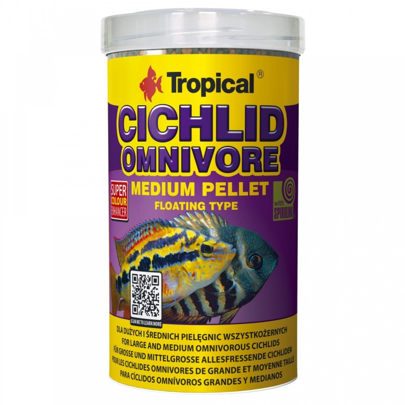 Cichlid Omnivore Medium Pellet 1000ml / 360g