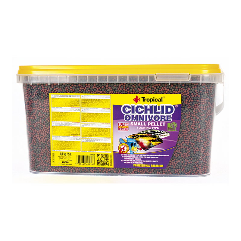 Cichlid Omnivore Small Pellet 5l / 1,8kg