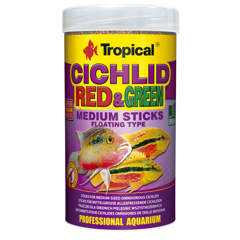 Cichlid Red&Green Medium Sticks 1000ml / 360g