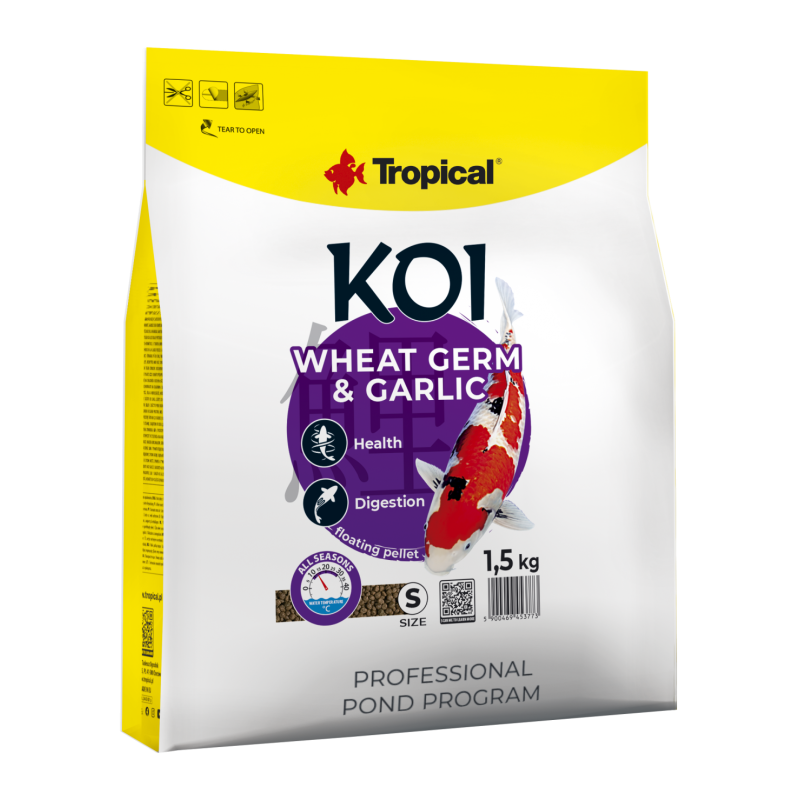 Koi Wheat Germ&Garlic Pellet Size S  5l/1,5kg