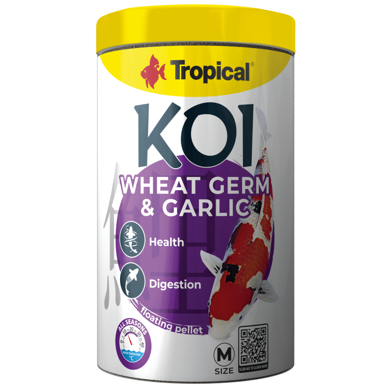 Koi Wheat Germ&Garlic Pellet Size M 1000ml/320g