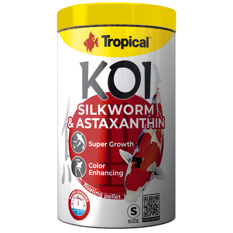 Koi Silkworm&Astaxanthin Pellet Size S  1000ml/400g