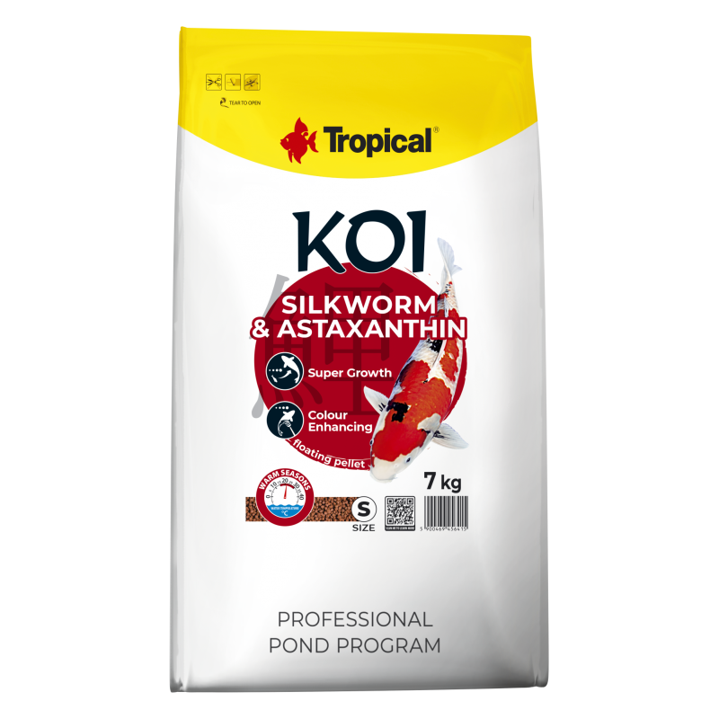 Koi Silkworm&Astaxanthin Pellet Size S  7kg